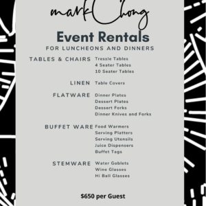 luncheon and dinner rentals