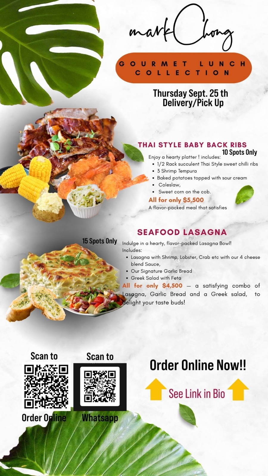 Thursday Weekly Specials